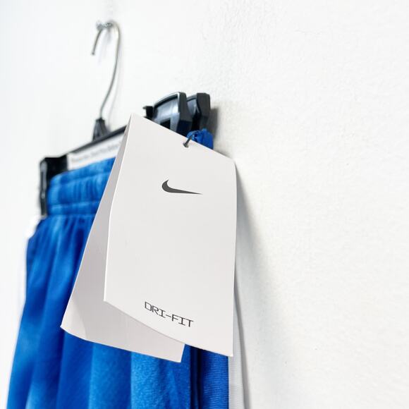 Nike Dri-Fit Elite 23 Big Kids' Basketball Shorts Blue White Boys' Size Large - Picture 4 of 6